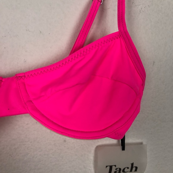 Tach Luna hot pink bikini swim bustier top - Picture 3 of 6